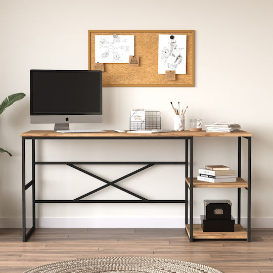 Бюро Galloway 160x60x75бр Pine/black Бюро Galloway 160x60x75бр Pine/black