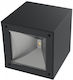 Strend Pro Garten Solar Wandleuchte Größe 10x10x10 cm Schwarz
