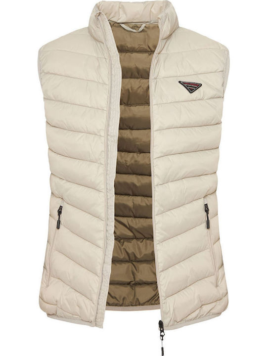 Funky Buddha Αμάνικο Μπουφάν Puffer Γκρι