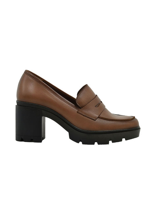 Ragazza Leather Tabac Brown Heels