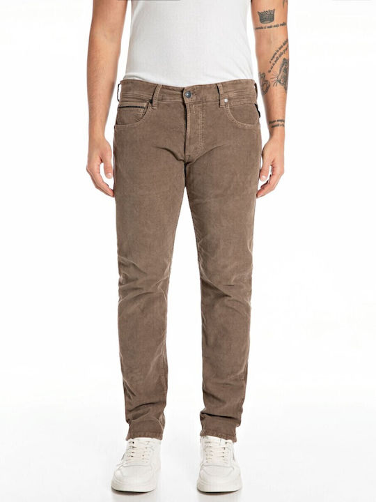 Grover Pantaloni Elastic Brown