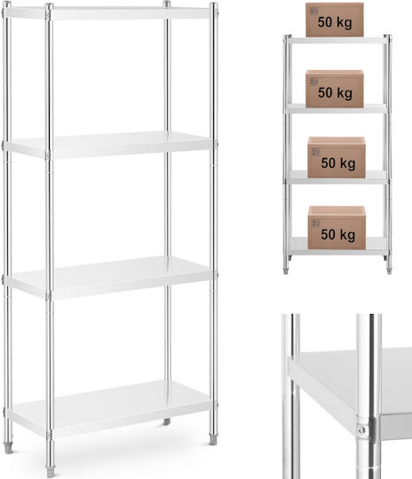 Metal Storage Shelf Gastronomy Up To 200 Kg 80 X 40 X 180 Cm