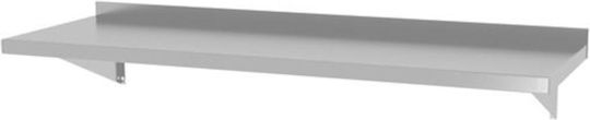 Wandregal auf Edelstahlkonsolen geschweißt 80x30 cm Hendi 816486