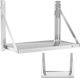 Klappbares Wandregal Gastronomie aus Edelstahl 40 kg Tragkraft 60 x 30 cm
