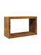vidaXL Inox Shelf Wood Storage 100x40x60cm Brown