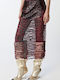 Gonna Midi Skirt with Tulle Wine
