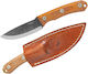 Condor Tool & Knives Mountain Pass Carry Survival Knife Gray in Leather Sheath