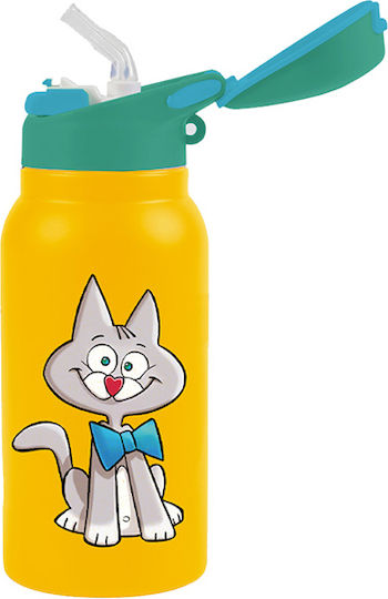 Total Gift Παιδικό Παγούρι Θερμός με Καλαμάκι 350ml