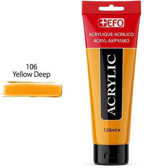 +Efo Ακρυλικό Χρώμα Ζωγραφικής Yellow Deep 106 120ml