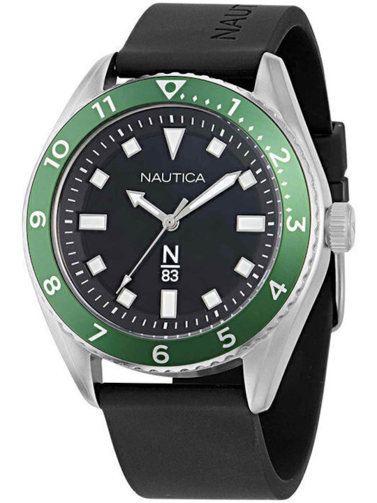 Montre Nautica A13640G - Boîtier 50 Mm Acier Inox, Bracelet Caoutchouc Vert - Occasion Bon état