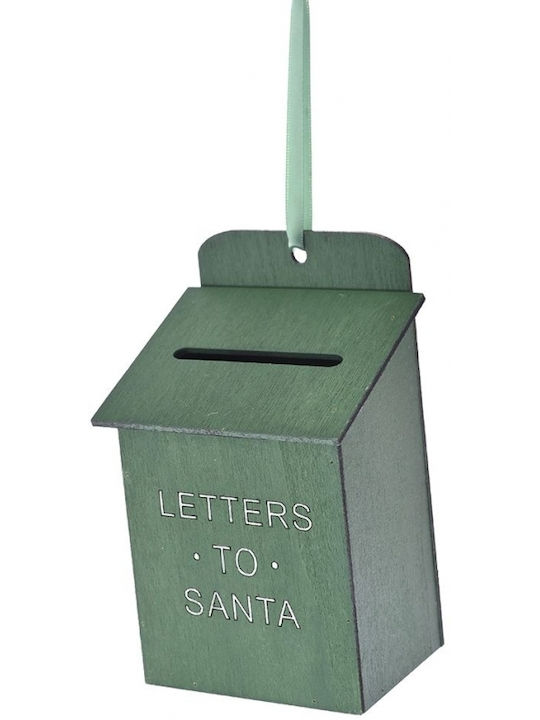 Green Wooden Hanging Mailbox 9x6x13cm 83426