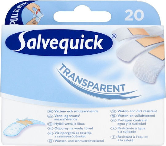 Salvequick Transparent Αυτοκόλλητα Επιθέματα 20τμχ