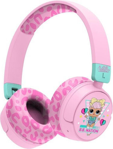 OTL L.O.L Surprise! B.B. Nation Wireless / Wired On Ear Headphones with 24 hours of Operation Pink
