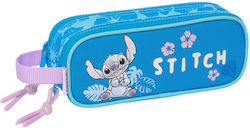 Safta Stitch Pencil Case with 2 Compartments Blue