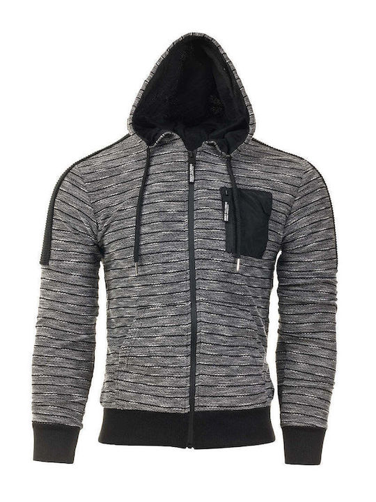 Urba Boy Men's Sweatshirt Jacket with Hood Gray