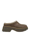 New Heights Cozy Clog Χειμερινές Γυναικείες Παντόφλες με Γούνα Καφέ