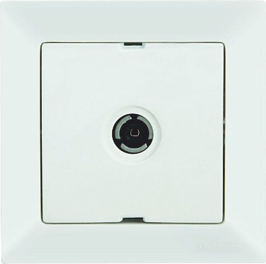 Mutlusan Candela TV Antenna Socket Terminal in White color 15-454-510