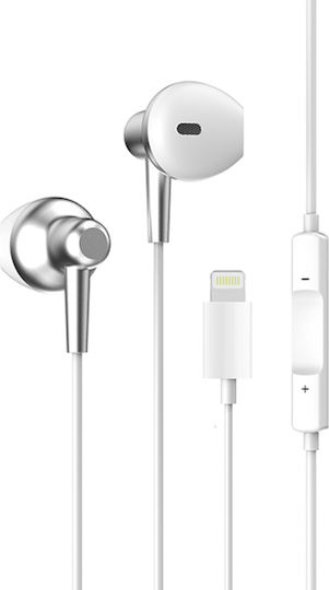 Yookie XP-210 In-ear Handsfree Ακουστικά με Βύσμα Lightning Λευκό