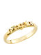 Dio Jewellery Lab Γυναικείο Δαχτυλίδι από Ασήμι Επιχρυσωμένο