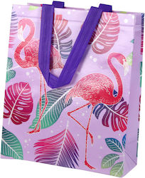 Flamingos Gift Bag Purple 30.5cm X 24.5cm X 10cm