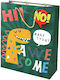 Green Dinosaur Paper Gift Bag 41.5cm X 30cm X 12cm