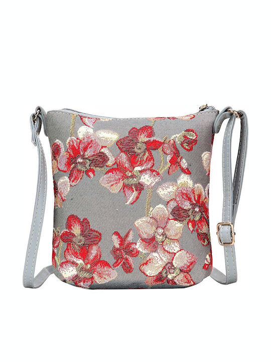 Signare Orchid Γυναικεία Τσάντα Χιαστί Γκρι