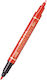 Писалка Pentel Foliopis двустранна N75w CD DVD 2.5-3мм 0.6/1.2мм червена
