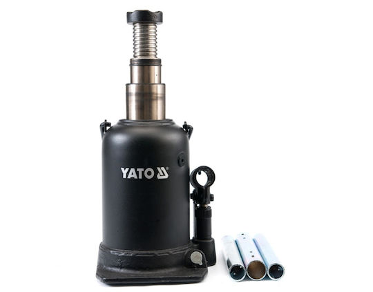Yato Hydraulic Bottle Jack with Lifting Capacity up to 52cm and Weight Capacity up to 10 Tons