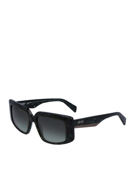 Liu Jo Women's Sunglasses with Multicolour Plastic Frame and Green Gradient Lens
