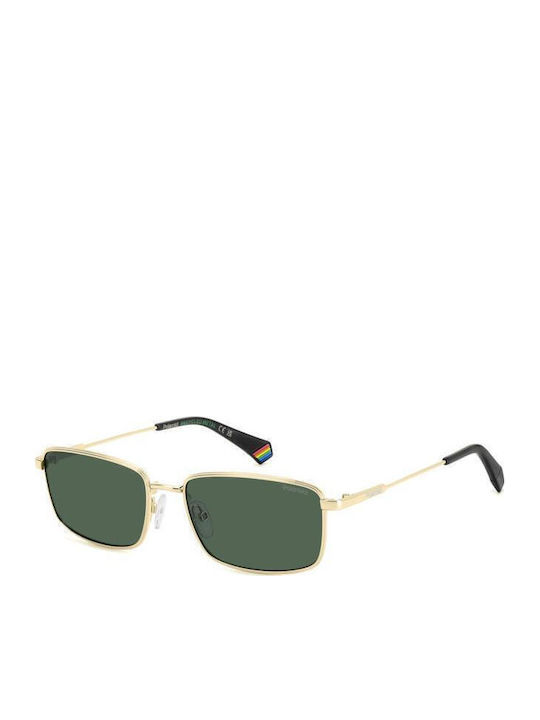 Polaroid Men's Sunglasses with Gold Metal Frame and Green Lens PLD6227/S/X J5G/01
