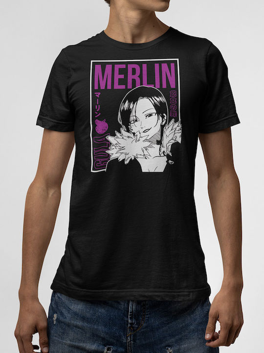 T-shirt Μαύρο Merlin