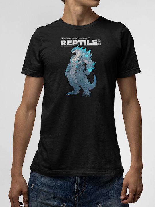 Tricou Negru Reptilă