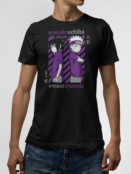 T-shirt Black Naruto Sasuke