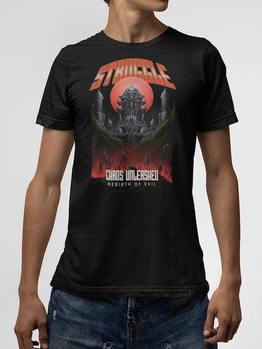 Tricou Negru Struggle Chaos Dezlănțuit