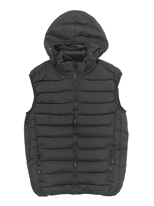 Ustyle Men's Sleeveless Jacket Black