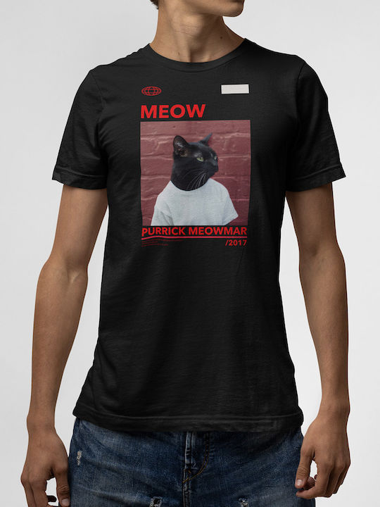 T-shirt Black Meow