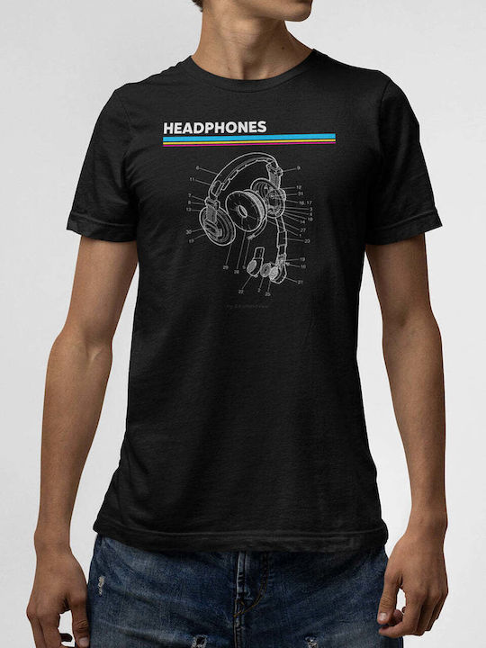 T-shirt Black Headphones