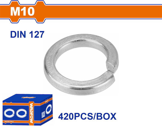 Wadfow Ροδέλα Γκρόβερ για Βίδα M10mm 420τμχ DIN 127