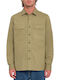 Service Stone Μακρυμάνικo Overshirt σε Κανονική Γραμμή Χακί
