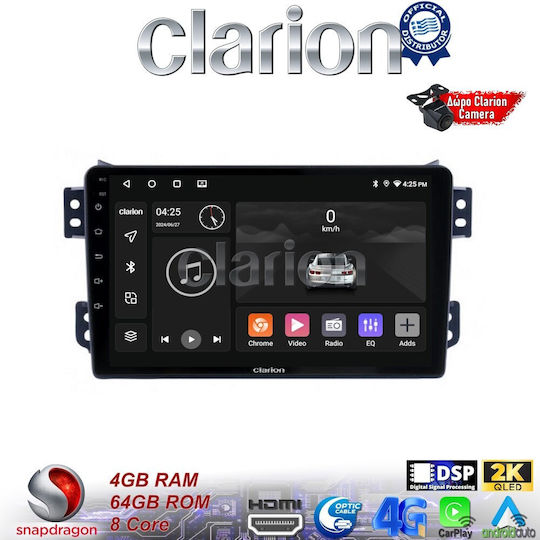 Clarion Ηχοσύστημα Αυτοκινήτου για Opel Agila Suzuki Alto 2008> (Bluetooth/USB/WiFi/GPS/Apple-Carplay/Android-Auto)