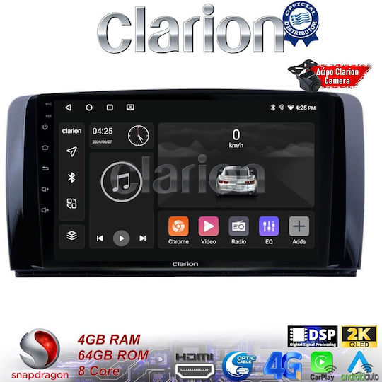 Clarion Auto-Audiosystem für Mercedes-Benz R-Klasse 2006>2014 (Bluetooth/USB/WiFi/GPS/Apple-Carplay/Android-Auto)