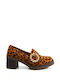 Leopard Loafers Round Decorative & Low Heel