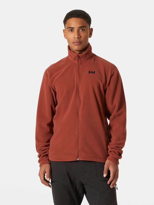 Men's Fleece Cardigan Orange