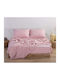 Nef-Nef Homeware Basic Σεντόνι Διπλό με Λάστιχο 140x200+30εκ. Pink