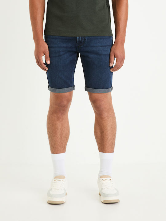 Celio Boknitbm Herrenshorts Jeans Blue Black