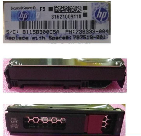 HP Enterprise 4TB HDD Hard Drive 3.5" SATA III 7200rpm for Server 797519-001