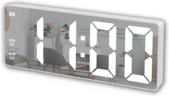Lalos Digitaluhr 2 Alarme 6,5-Zoll-Bildschirm Temperaturanzeige Sz-810 Weiß 9114 Lalos Digitaluhr 2 Alarme 6,5-Zoll-Bildschirm Temperaturanzeige Sz-810 Weiß 9114
