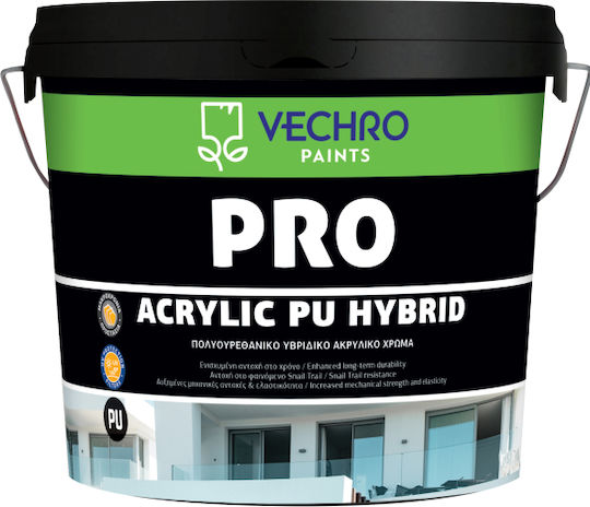 Vechro PRO Acrylic PU HYBRID Plastic Acrilyc Paint for Exterior Use White 3lt