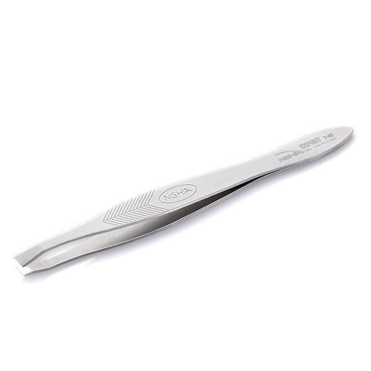 Nghia Augenbrauenpinzette mit Schräger Spitze Silber 0.35cm