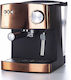 Adler Espressomaschine 850W Druck 15bar Beige A...